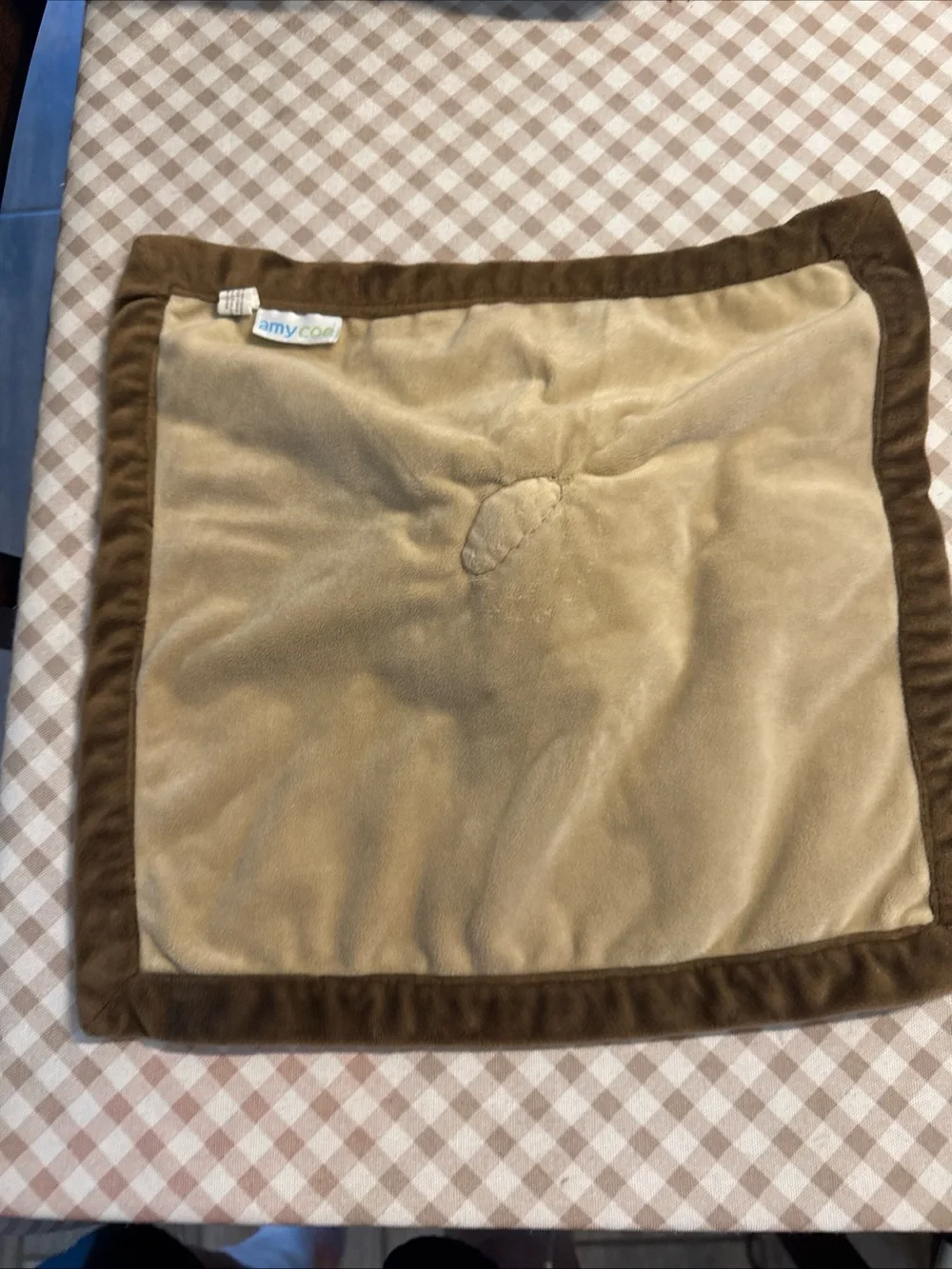 Amy coe Brown & Tan Lion Lovey Blanket for Kids